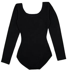 Capezio Klassischer Langarm-Trikot für Damen, Baumwolle