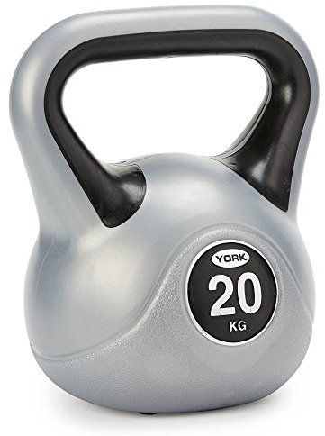 York Fitness Vinyl Kettlebell, Black, 20 kg