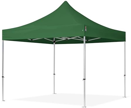 TOOLPORT Faltzelt Professional 3x3 m ohne Seitenteile Faltpavillon ALU Pavillon Partyzelt in grün