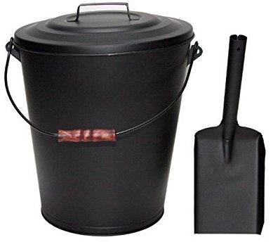 Grillpaul Mustang Ascheeimer 20 Liter mit Deckel,Tragebügel und Ascheschaufel