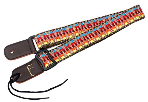 Sharplace Sangle de Guitare Tissée Couleur Réglable Robuste Anse Bandoulière pour Guitare Ukulele Banjo Mandoline