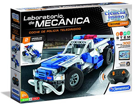 Clementoni - Ciencia y Juego Laboratorio de Mecánica - Coche de Policía Teledirigido, Multicolor, Único (55333)