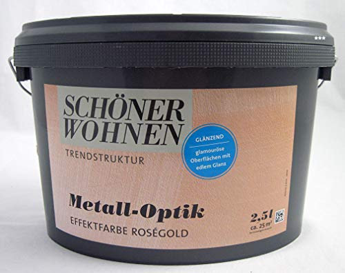 Metall-Optik-Effektfarbe roségold glänzend 2,5l