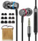 HIFI WALKER A1 Auriculares In-Ear con Cable, Internos Estéreo HiFi de Alta Fidelidad con Micrófono, Cascos de Música con Aislamiento del Sonido Auriculares Intraurales y Jack 3.5mm para Móvil, MP3/MP4