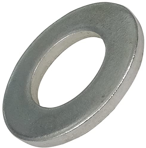 AERZETIX - C44510 - Satz von 20 Unterlegscheiben flach breiter - beilagscheiben - M14 H 2.4mm - aus verzinktem stahl - DIN 125 - für holzkonstruktionen | DIN125, verzinkter Stahl, silberfarben, für M14-Schrauben/Bolzen, Montage mit Muttern, Abdichtung