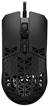 ASUS TUF Gaming M4 Air Gaming Mouse, Ultra Lightweight, 1.6 oz (47 g), 16,000 dpi, 6 Programmable Buttons, IPX6 Water Resistant, Antibacterial, Wired