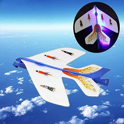 Play Set Slingshot Rubber Band Flying Airplane Toy With Light - Factory Sealed Shop Stock Room Find