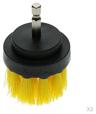 misppro Confezione da 2 spazzole puliscono acqua dura e macchie per piastrelle, malta, cerchioni, angoli, pavimenti, tappeti, porte in vetro, vasche in fibra di vetro
