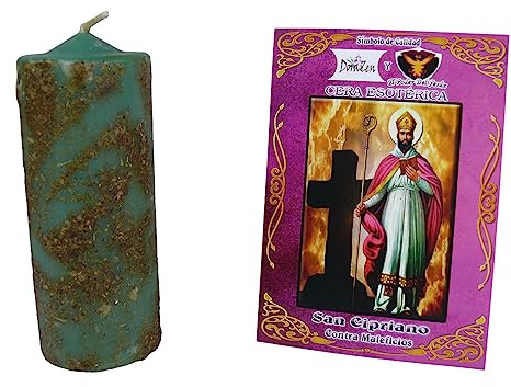 Velón herbóreo San Cipriano - Ritual místico contra maleficios y protección - Las Velas de Mariano