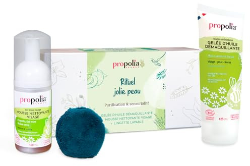 PROPOLIA – Estuche de regalo – Cuidado facial limpiador, estuche de piel bonita – Fabricado en Francia – 1 lote