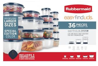 Rubbermaid easyfindLids (36 pieces), Blue