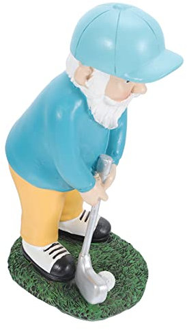 TINEASUR Golf Dwarf Statue Resin Garden Gnome Ornament Funny Decor for Home Outdoor