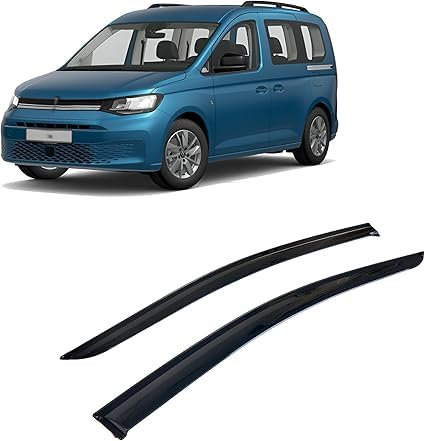ZhangJW Autofenster Windabweiser für VW Caddy 2021-2024, Autofenster Regenschutz, Regenabweiser, Integrierte Deflektoren, 4 Stück