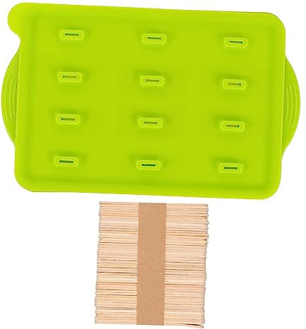 OKUMEYR Eiscremeform Mit 12 Gittern Diy-eiscreme-werkzeug Eis Am Stielform Mit Stielen