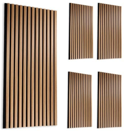 INNOVATE Panneaux acoustiques en bois Panneaux décoratifs pour murs [120 x 60 x 1,8 cm] Palilleria bois mur décoration I Insonoriser une pièce Bureau Isolant acoustique Panneau acoustique