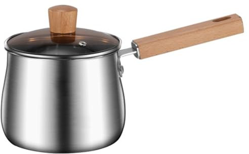 Pentola per friggitrice con filtro per friggere e cucinare,pentola per il latte con manico singolo per fornello a gas/piano cottura a induzione,pentola per salsa sul piano cottura con coperchio