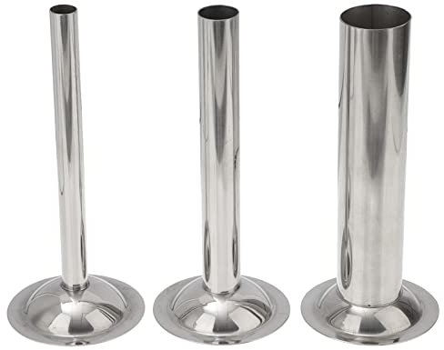 Ipetboom 3pcs Funnel Machine Nozzles Meat Grinder Sausage Stuffer Attachment Homemade Tubes Sausage Filler Tube Sausage Filler Nozzle Stainless Sausage Bratwurst Sausage Casing Silver