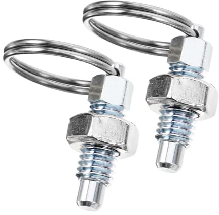 PENIKOKO Retractable Spring Plungers Stainless Steel Coupler Pin 2pcs with Pull Ring 304 Stainless Steel Sturdy Stable and Secure Fixing for Industrial Use