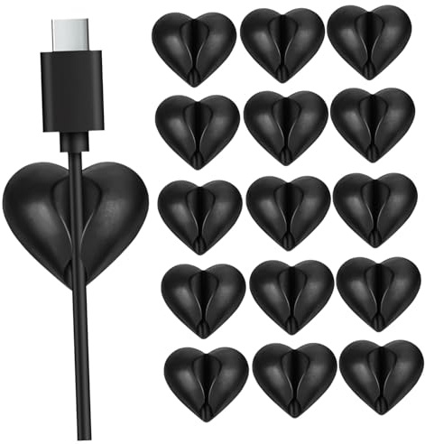 Operitacx 16pcs Cable Organizer Cable Organizer Cord Clips Adhesive Desk Cord Management Clips Wire Holders for Home Office Use