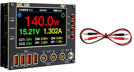 Guaber Multímetro De Osciloscopio Digital Avanzado con Monitoreo Doble Canal Capturas Rápidas Formas Onda Y Protecciones contra Cortocircuitos Equipo Prueba Profesional PCB
