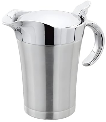Såsbåt – termisk såskanna, såskanna | lockmonterad dubbelväggig isolerad design, 750 ml bärbar serveringsburk rostfritt stål båt, för Thanksgiving jul bondgård biff