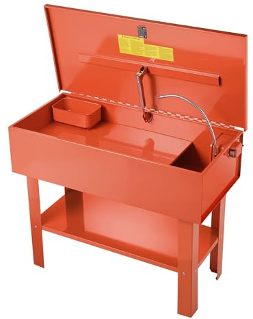 VEVOR Fontaine de Nettoyage, Fontaine de Dégraissage avec Cuve de Nettoyage 135 L et Capacité Solvant 65 L, Bac de Lavage pour Pièces Mécaniques Auto Garage Atelier, sur Pied, avec Pompe Électrique