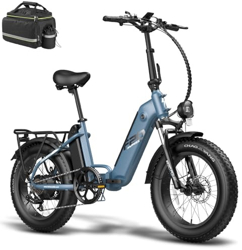 Fafrees FF20 Polar Folding Electric Bike for Adults, 48V 20.8Ah Dual Battery Ebike, Up to 100KM Range, 20 * 4.0 Fat Tyre Commuter Electric Bicycle for All Terrain & Travel
