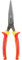 Stanley 0-84-007 Pince À Becs 1/2 Ronds Longs 210 Mm Gamme FatMax - Poignée Bi Matière 1000V - Tête Chromé Inoxydable - Taillants Trempés Haute Fréquence - Normes En 60900, Iec/CEI 900, Vde 0680