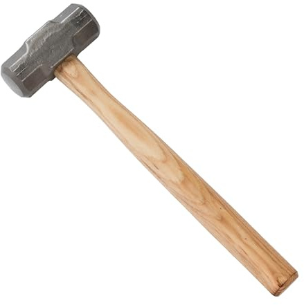 COUNCIL TOOL Engineer Hammer - 3 lb Short Handle Sledge with 15 Wooden Handle & Forged Steel Head, Made in the USA - PR30
