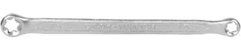 SW-Stahl E-Profil Ringschlüssel E10 x E12, Flach, Chrom-Vanadium, 01552L | Doppelringschlüssel aus matt verchromtem Stahl für E-Profil Schrauben, Länge 143 mm, flache Form für KFZ Spezialschrauben