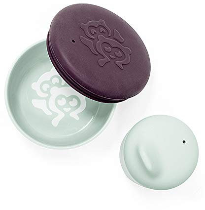 STOKKE® Munch™ Snack Pack – Juego de cuenco y vaso para pico, a prueba de fugas gracias a la tapa, color menta suave