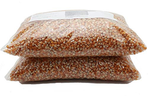 5 kg Popcorn-Mais mit Geschmack ohne Gentechnik - Premium Mais speziell für Airpop Heißluftautomaten - Zubereitung ohne Fett und Zucker (süss-karamell)