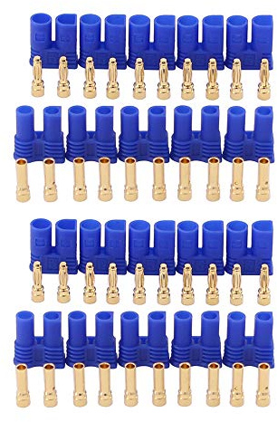 OliRC 10pairs Male Female EC2 Connector 2.0mm Gold Bullet Banana Plug for RC ESC Lipo Battery Electric Motor(C119-10)