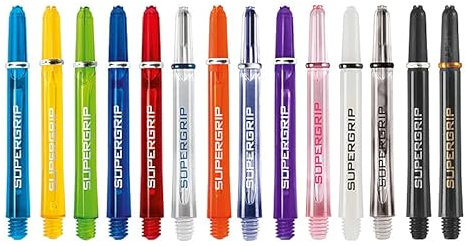 Harrows Supergrip Shaft mit Ring Dart Schäfte Dartpfeil-Schäfte Sparpack 5er Set (15 Schäfte insgesamt) (Aqua, Intermediate)