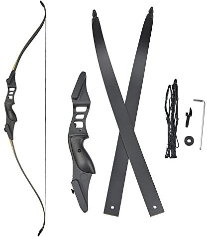 SHARROW 54 Zoll Takedown Recurvebogen Set 30-50 Lbs Zielscheibe BogenschießEn Jagdbogen Pfeil Und Bogen Erwachsene Sportbogen für Jagd Hunting Jugendliche DraußEn Spielzeug (Bogen, 40Lbs)