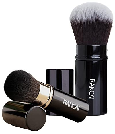 2 Pieces Retractable Brush,Kabuki Makeup Blush Face Brushes,Powder Foundation Brush for Applying Foundation Powders and Mineral Cosmetics