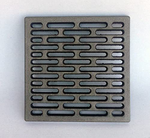 LB Metalmeccanica Griglia in ghisa per camino misura 24x24 cm - Fondello, Grata, Griglia Areazione, Caduta, Cenere Carbone, e Pellet