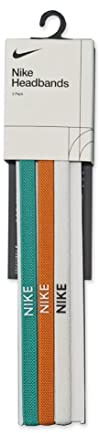 Nike Elastic Headbands 3 (Washed Teal/Light Curry/White)