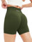 BAYDI Cycling Shorts für Frauen - Butt Scrunch Booty Shorts mit Hoher Taille, Nahtlos, Gerüscht, Butt Lifting für Gym und Laufen - Olivgrün