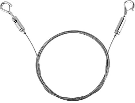 Adjustable Picture Hanging Wire, 2m x1.5mm Stainless Steel Heavy Duty Hanging Rope to Hang Picture Hook Photo Frames Light Mirror and Wall Art DIY Holder Flowerpot Hold Up to 44lb/20kg(1 Pc)