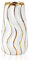 OTARTU Vase en céramique Blanc pour décoration d'intérieur, Vase à Fleurs décoratif, vases en céramique à Rayures Verticales pour décoration d'intérieur, Chambre, Bureau, Salon, Salle de Bain,