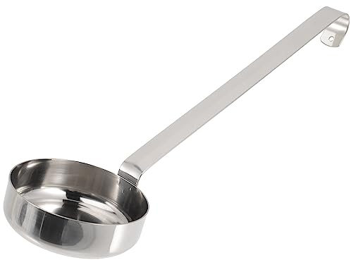 HOLIDYOYO Pizza Sauce Scoop Spoon Flat Pizza Sauce Ladle Spreader Stainless Steel Food Portioner for Measuring Serving Sauce Dressing Silver