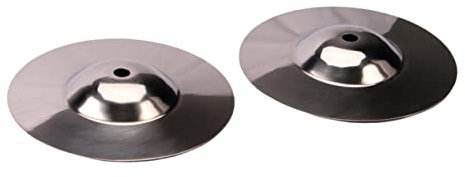 TOPPERFUN 2stücke Schlagzeugbecken Crashbecken Metallbecken Silberbecken Zubehör Für Schlaginstrumente Hochhart Schlagfest Verformungsresistent Klarer Vibrationsreich Für Anfänger