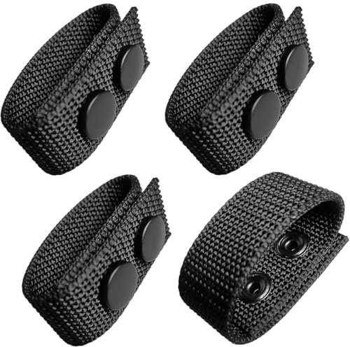 4 Pcs Nylon Duty Belt Keeper mit doppelten Druckknöpfen für 5.5cm Sicherheitsgürtel für Taktische Polizei-Militärausrüstungszubehör