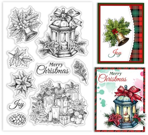GLOBLELAND Weihnachtsklare Silikonstempel Zapfen Dekorative Transparente Stempel Dichtung Klare Stamps Für Karten Herstellung DIY Scrapbooking Basteln