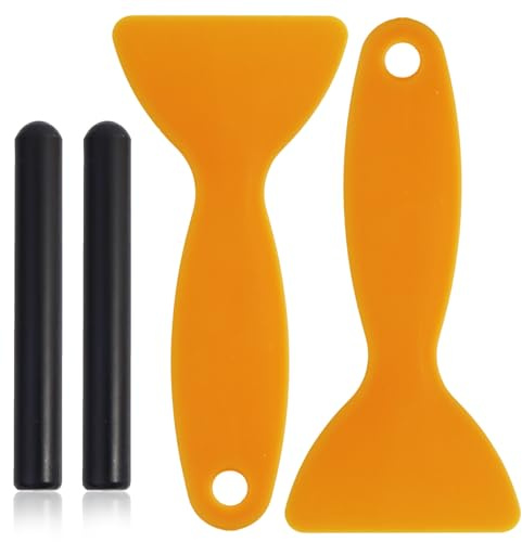 Hyamass Set di 4 strumenti per rimuovere ammaccature senza vernice, penna in nylon per riparazione ammaccature, strumento manuale e spatola in plastica, raschietti per vernice