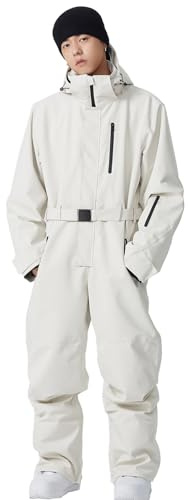 SnowElve Women's One Piece Ski Suit Waterproof Insulated Snowboard Snow Suit Winter Outdoor Snowsuit(T2371,WT,m)