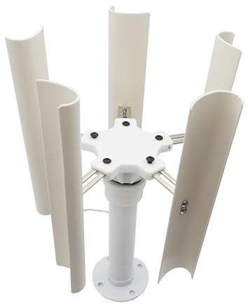 Mini generatore eolico Generatore eolico verticale a cinque pale fai-da-te Modello Generatore trifase a magneti permanenti senza spazzole Mulino a a bassa velocità for esterni per test e uso didattico