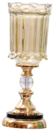 perfk Blumenvase aus Glas, Blumenbehälter, eleganter Blumenhalter, Blumenständer für den Tisch, für Büroregal, Veranstaltung, Esszimmer, Heimdekoration, Kurz