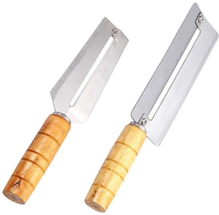 Cabilock 2piezas Pelador Multifuncional De Inoxidable Mango De Madera Para Cocina Bar y